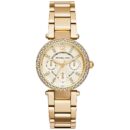 Michael Kors Ladies Mini Parker Gold Chronograph Watch - MK6056